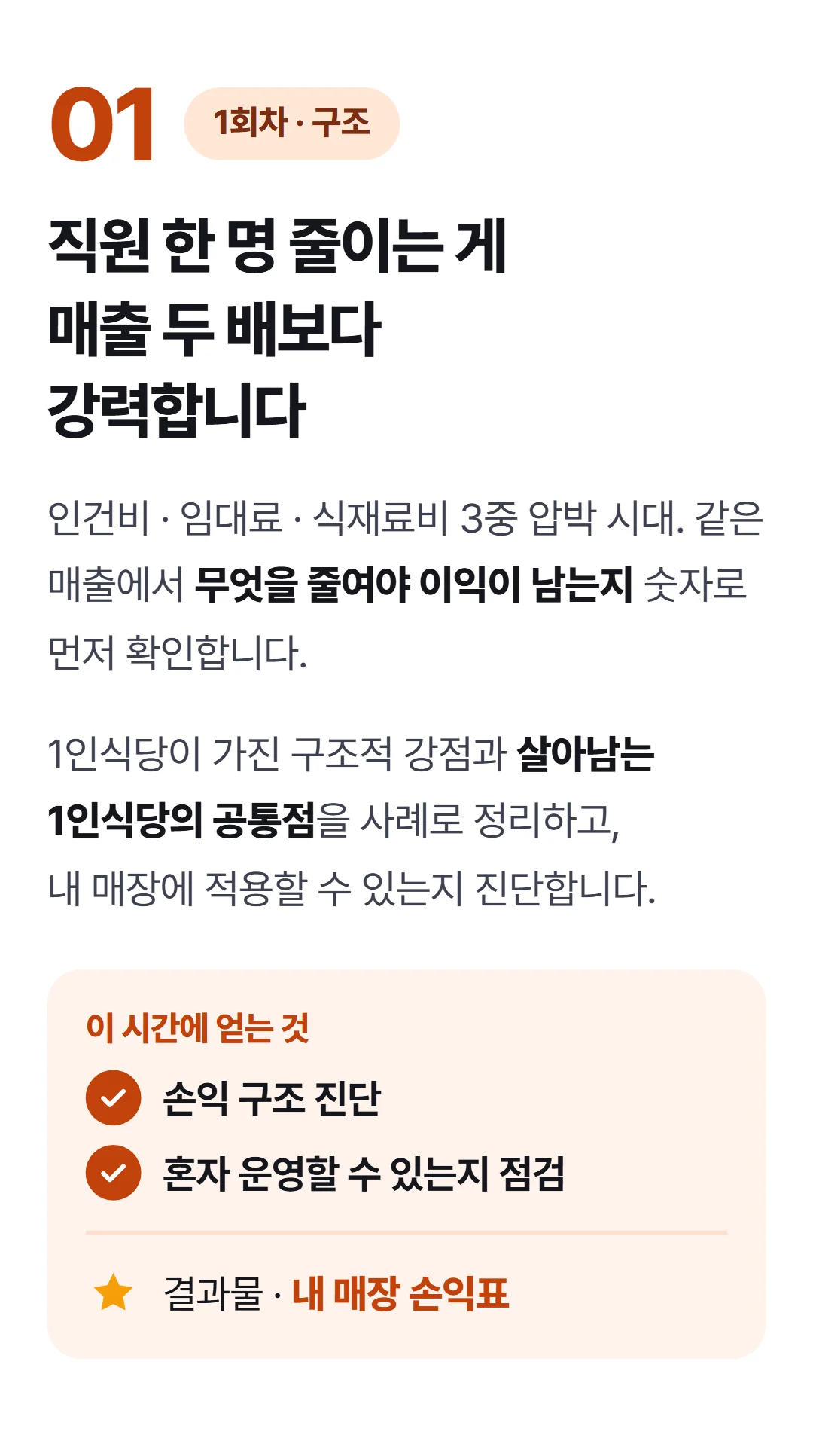 1인식당으로 평생 월천벌기 — 1회차 왜 지금 1인식당인가